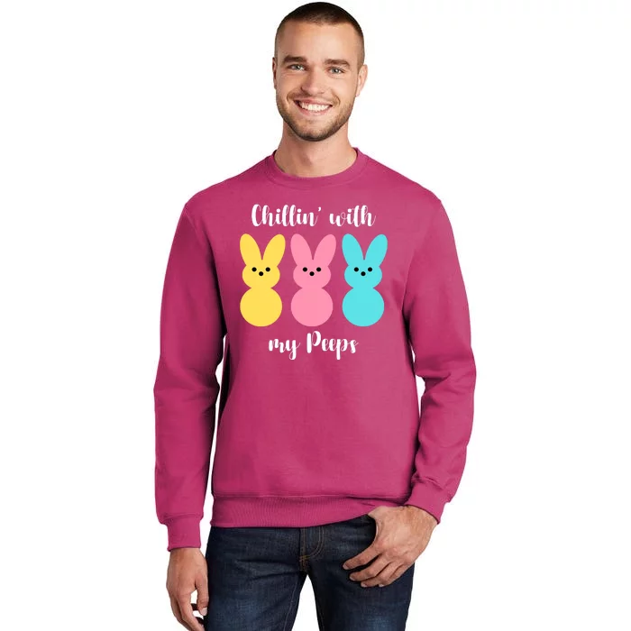 Chillin With My Peeps Easter Bunny Funny Cute Sweatshirt