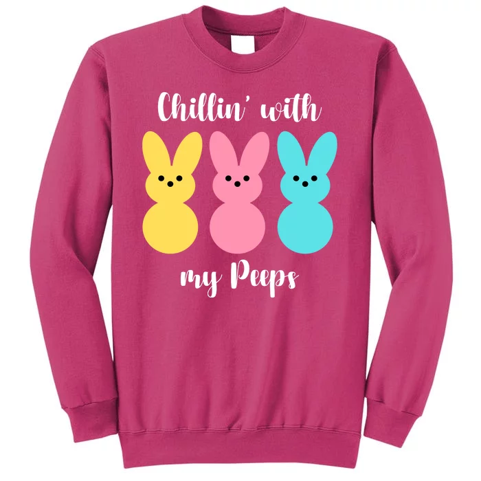 Chillin With My Peeps Easter Bunny Funny Cute Sweatshirt