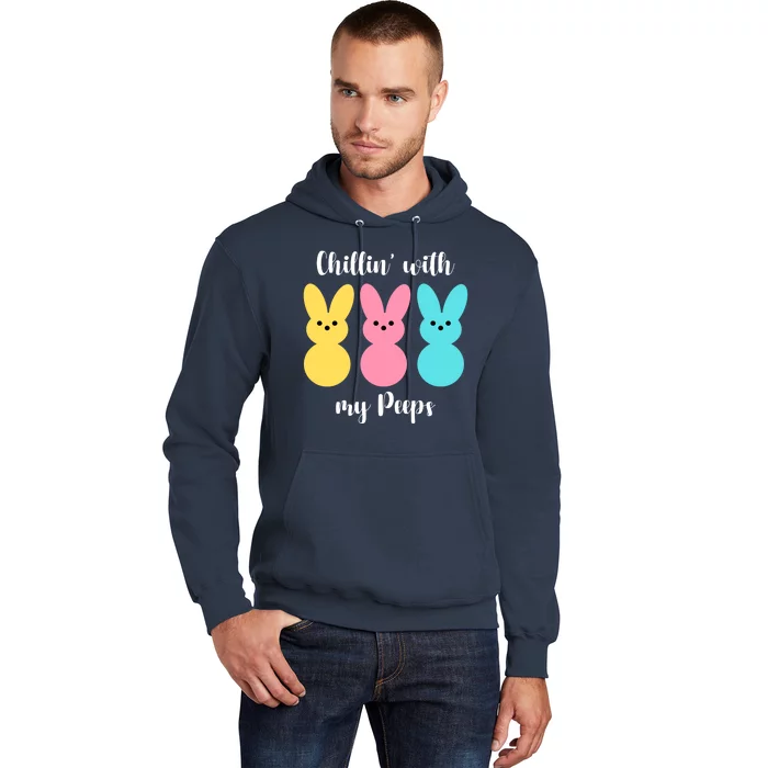 Chillin With My Peeps Easter Bunny Funny Cute Hoodie