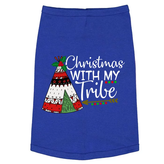 Christmas With My Tribe Red Plaid Family Matching Outfit Great Gift Doggie Tank