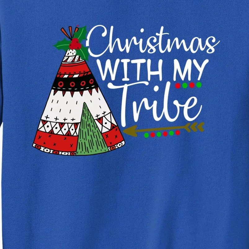 Christmas With My Tribe Red Plaid Family Matching Outfit Great Gift Sweatshirt