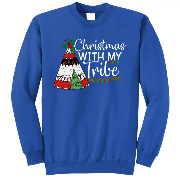 Christmas With My Tribe Red Plaid Family Matching Outfit Great Gift Sweatshirt