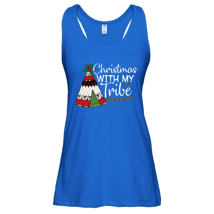 Christmas With My Tribe Red Plaid Family Matching Outfit Great Gift Ladies Essential Flowy Tank