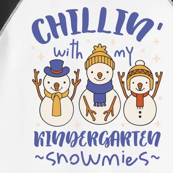 Chillin With My Kindergarten Snowmies Cute Winter Toddler Fine Jersey T-Shirt