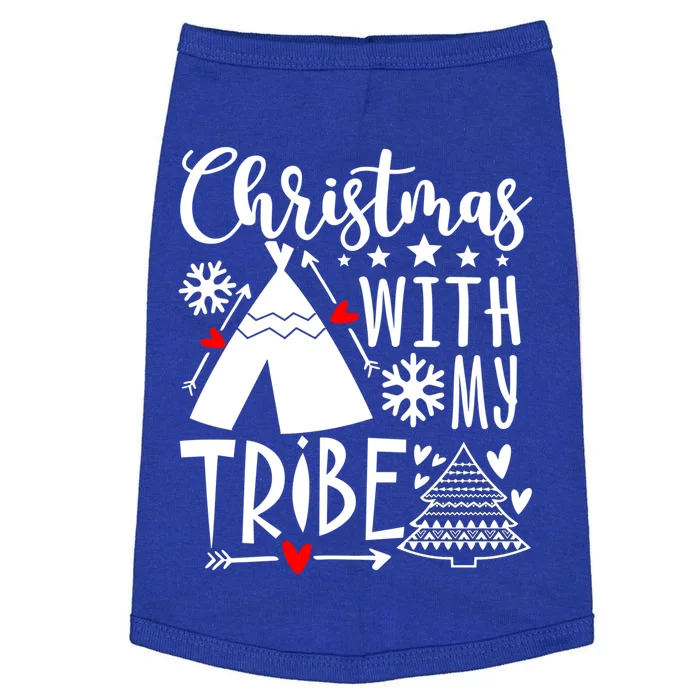 Christmas With My Tribe Red Plaid Family Matching Outfit Gift Doggie Tank