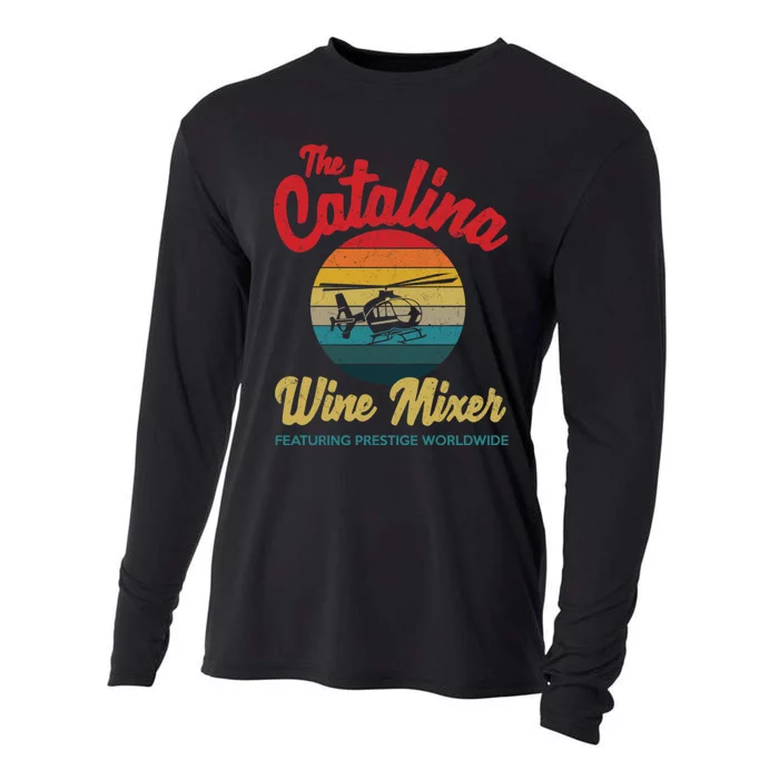 Catalina Wine Mixer Vintage Retro Distressed Cooling Performance Long Sleeve Crew