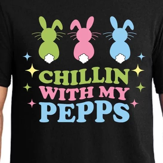 Chillin With My Peeps Funny Easter Bunnies Pajama Set