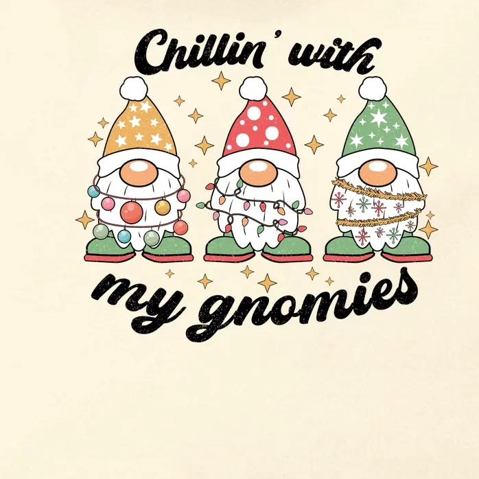 Chillin With My Gnomies Christmas Holiday Zip Tote Bag