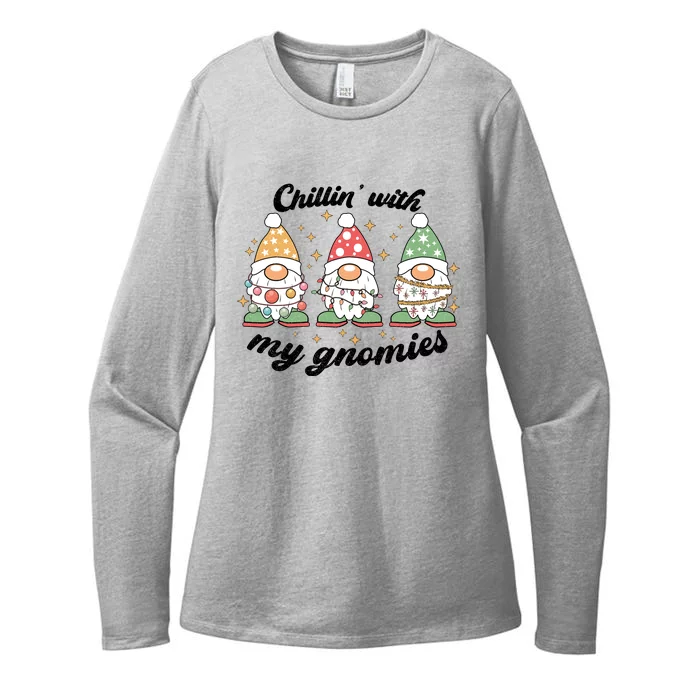 Chillin With My Gnomies Christmas Holiday Womens CVC Long Sleeve Shirt