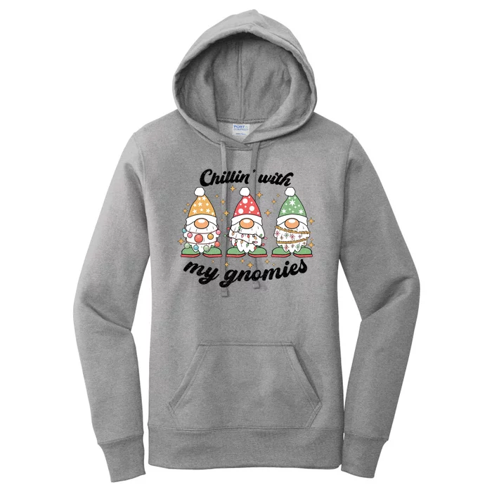 Chillin With My Gnomies Christmas Holiday Women's Pullover Hoodie