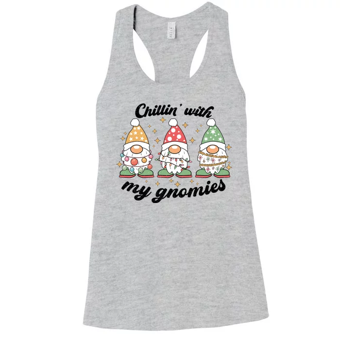 Chillin With My Gnomies Christmas Holiday Women's Racerback Tank