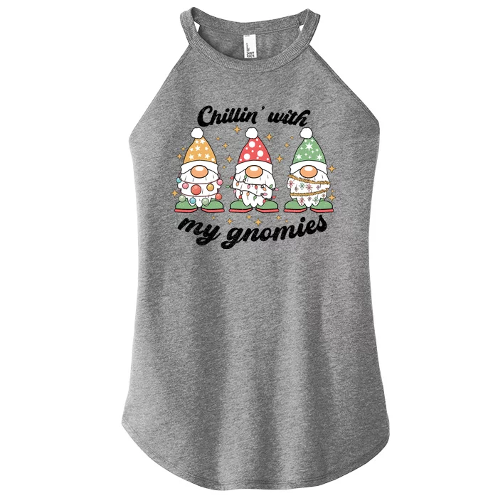 Chillin With My Gnomies Christmas Holiday Women’s Perfect Tri Rocker Tank