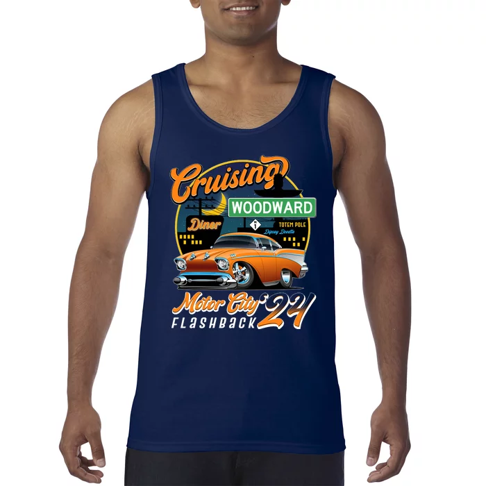 Cruising Woodward Motor City Flashback 2024 Orange Version Tank Top