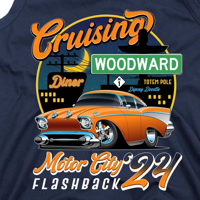 Cruising Woodward Motor City Flashback 2024 Orange Version Tank Top