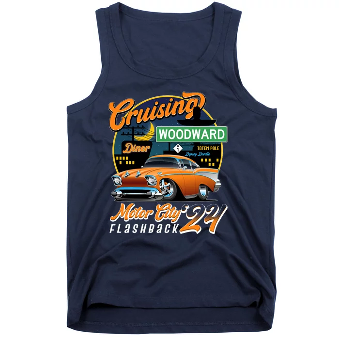 Cruising Woodward Motor City Flashback 2024 Orange Version Tank Top