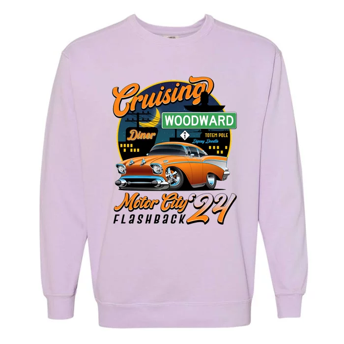 Cruising Woodward Motor City Flashback 2024 Orange Version Garment-Dyed Sweatshirt