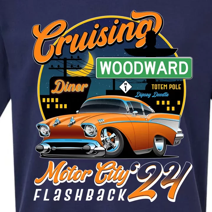 Cruising Woodward Motor City Flashback 2024 Orange Version Sueded Cloud Jersey T-Shirt