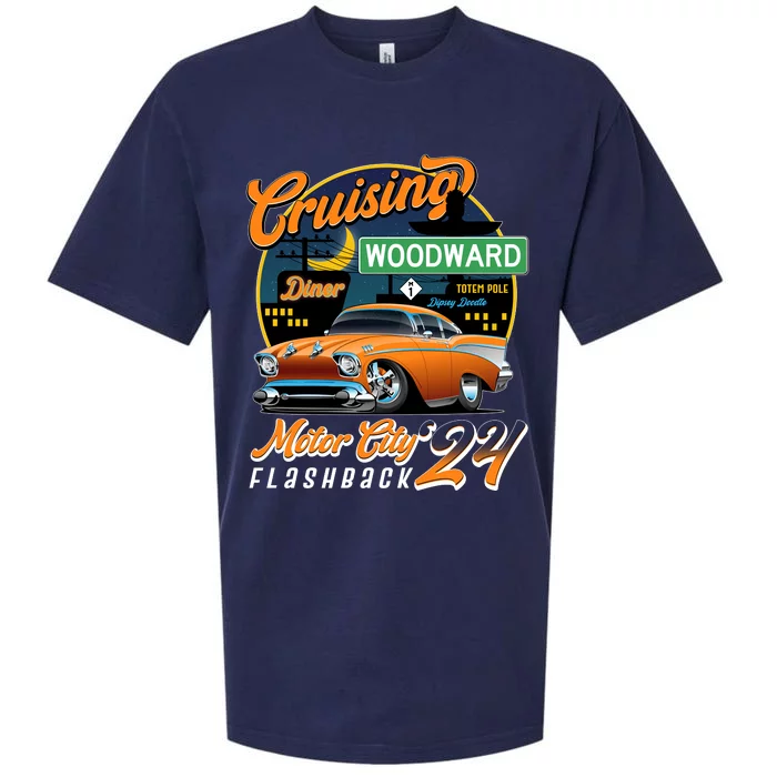 Cruising Woodward Motor City Flashback 2024 Orange Version Sueded Cloud Jersey T-Shirt