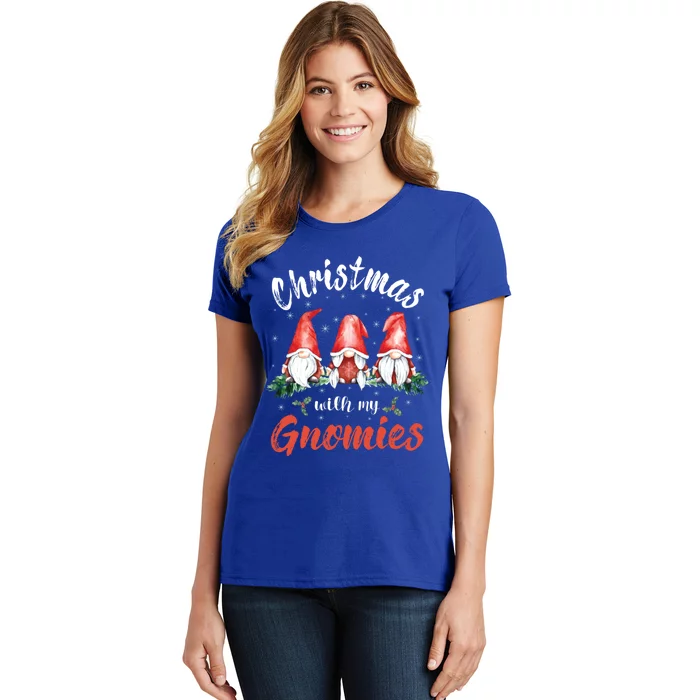 Christmas With My Gnomies Gnomes Christmas Gift Women's T-Shirt