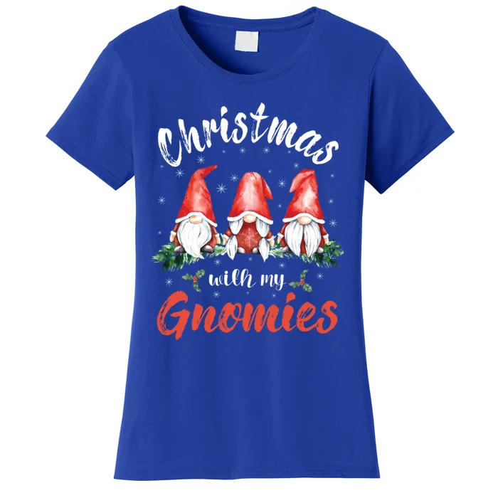 Christmas With My Gnomies Gnomes Christmas Gift Women's T-Shirt