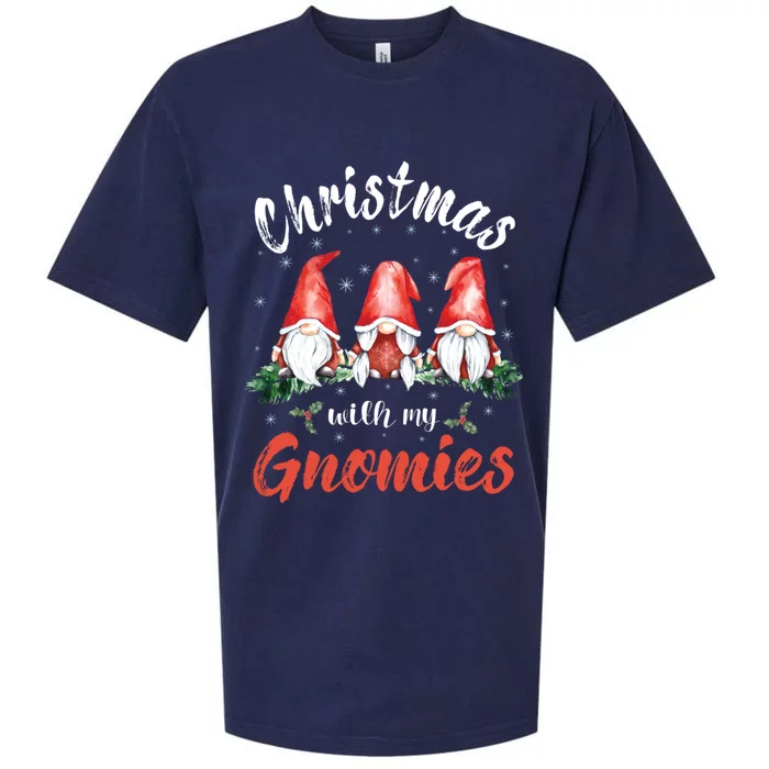 Christmas With My Gnomies Gnomes Christmas Gift Sueded Cloud Jersey T-Shirt