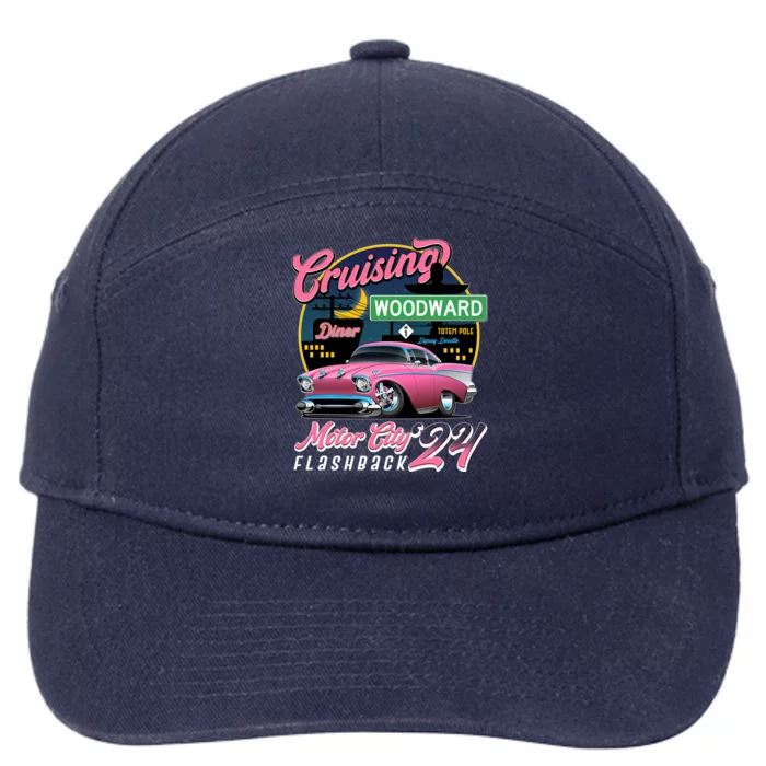 Cruising Woodward Motor City Flashback 2024 Pink Version 7-Panel Snapback Hat