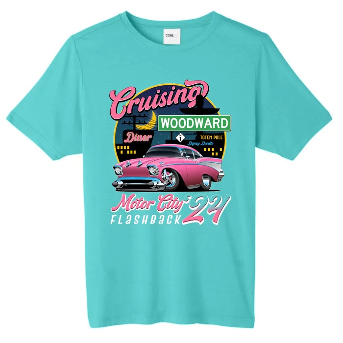 Cruising Woodward Motor City Flashback 2024 Pink Version ChromaSoft Performance T-Shirt