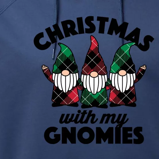 Christmas With My Gnomies Cool Gift Performance Fleece Hoodie