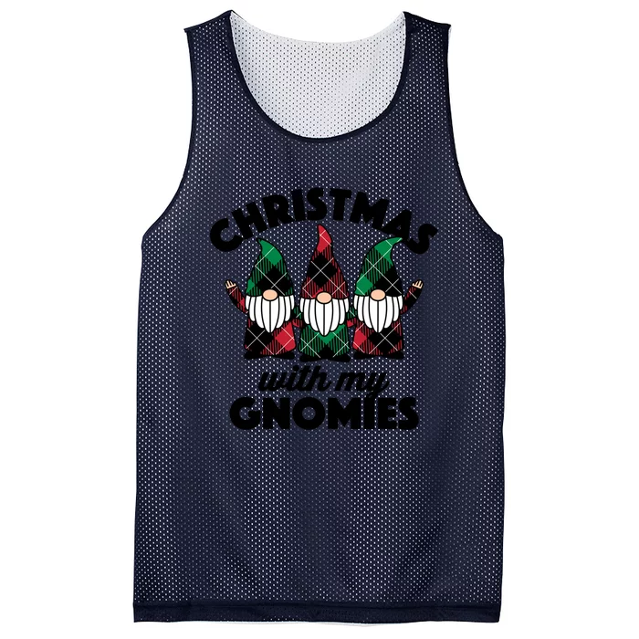 Christmas With My Gnomies Cool Gift Mesh Reversible Basketball Jersey Tank