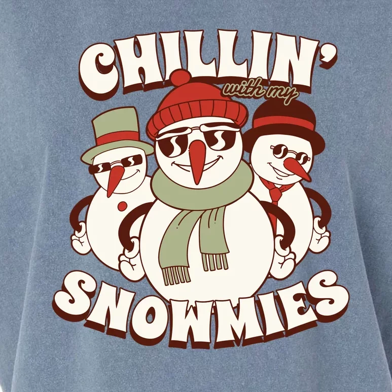 Chillin With My Snowmies Garment-Dyed Women's Muscle Tee