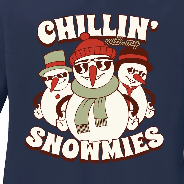 Chillin With My Snowmies Ladies Long Sleeve Shirt