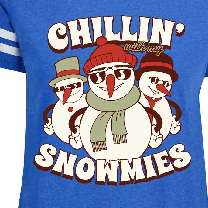 Chillin With My Snowmies Enza Ladies Jersey Football T-Shirt