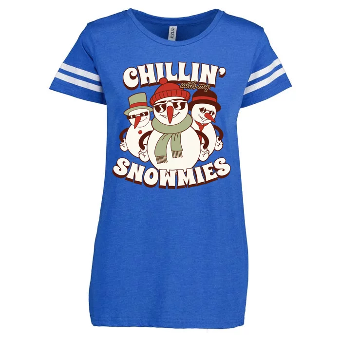 Chillin With My Snowmies Enza Ladies Jersey Football T-Shirt