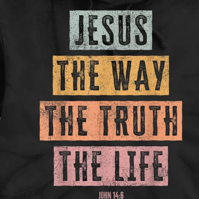 Christian Women Men Jesus The Way Truth Life Tie Dye Hoodie