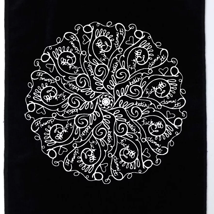 Curse Word Mandala Platinum Collection Golf Towel