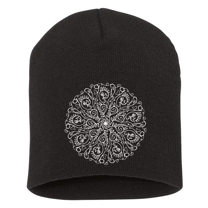 Curse Word Mandala Short Acrylic Beanie