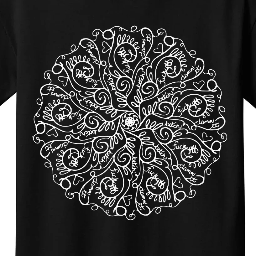 Curse Word Mandala Kids T-Shirt