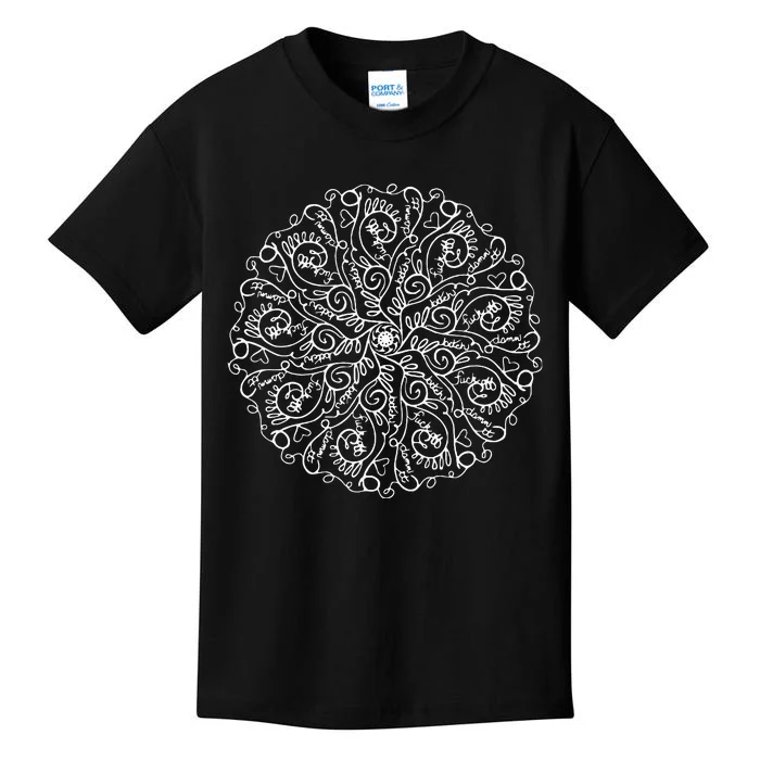 Curse Word Mandala Kids T-Shirt