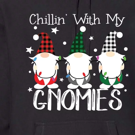 Chillin With My Gnomies Christmas Pamajas Family Funny Xmas Premium Hoodie