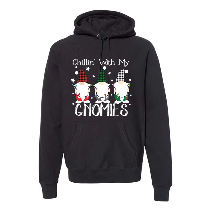 Chillin With My Gnomies Christmas Pamajas Family Funny Xmas Premium Hoodie