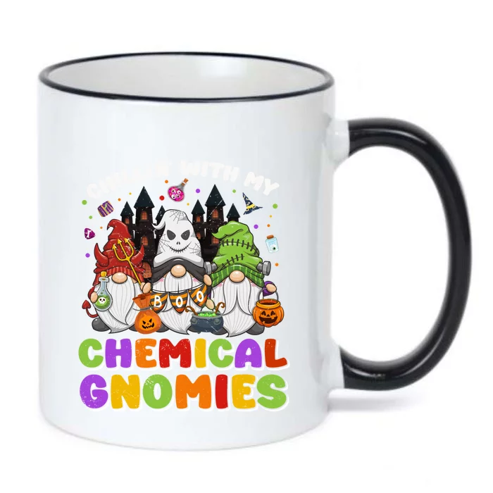 Chillin With My Chemical Gnomies Halloween Gnome Gift Black Color Changing Mug