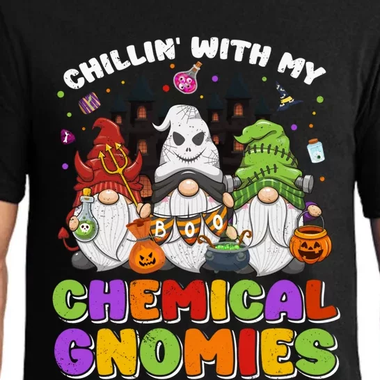 Chillin With My Chemical Gnomies Halloween Gnome Gift Pajama Set