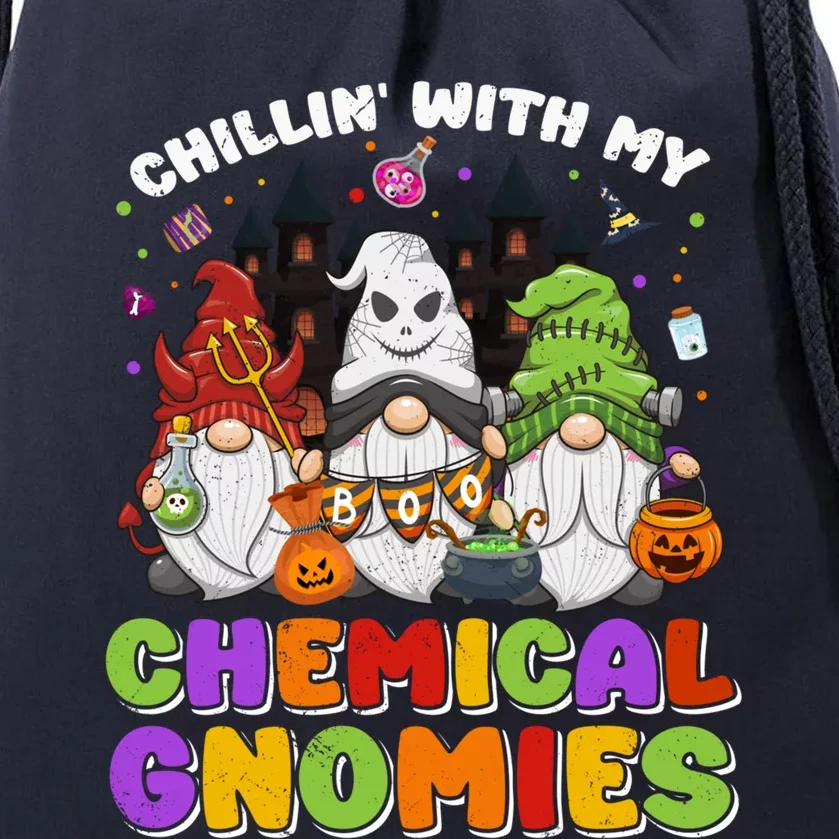 Chillin With My Chemical Gnomies Halloween Gnome Gift Drawstring Bag