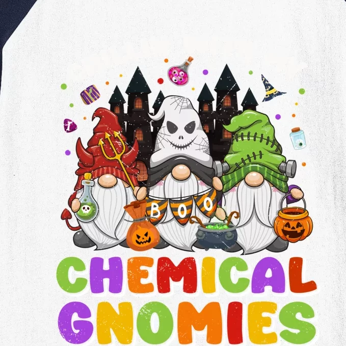 Chillin With My Chemical Gnomies Halloween Gnome Gift Baseball Sleeve Shirt