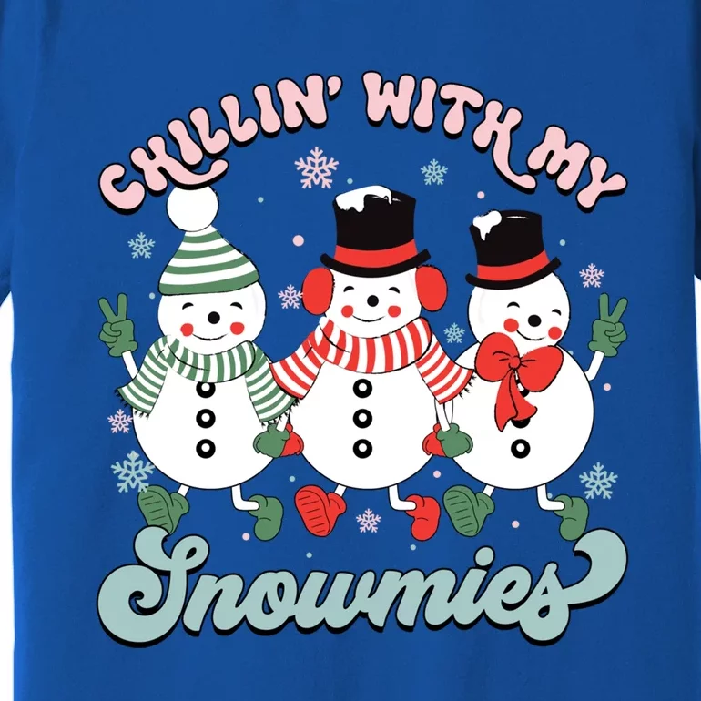 Chillin With My Snowmies Family Christmas Pajama Gift Premium T-Shirt