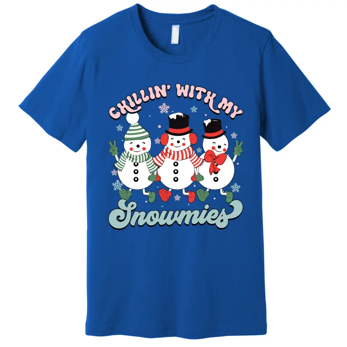 Chillin With My Snowmies Family Christmas Pajama Gift Premium T-Shirt