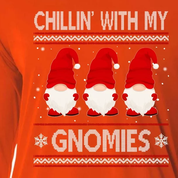 Chillin With My Gnomies Ugly Christmas Cooling Performance Long Sleeve Crew