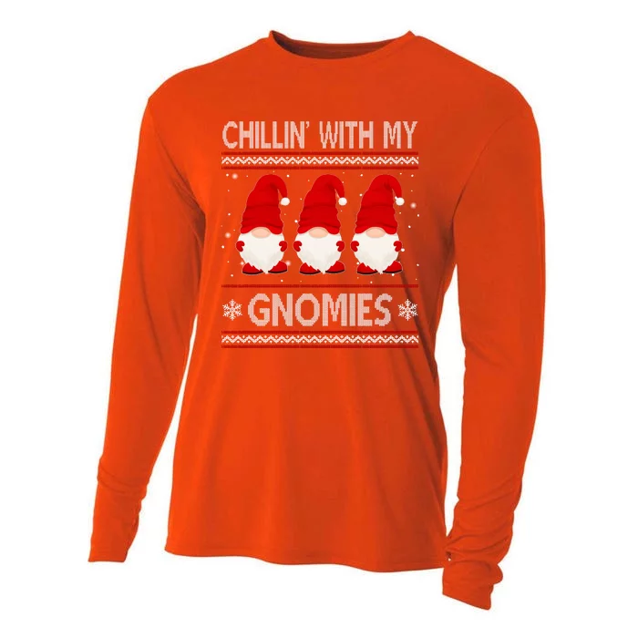 Chillin With My Gnomies Ugly Christmas Cooling Performance Long Sleeve Crew