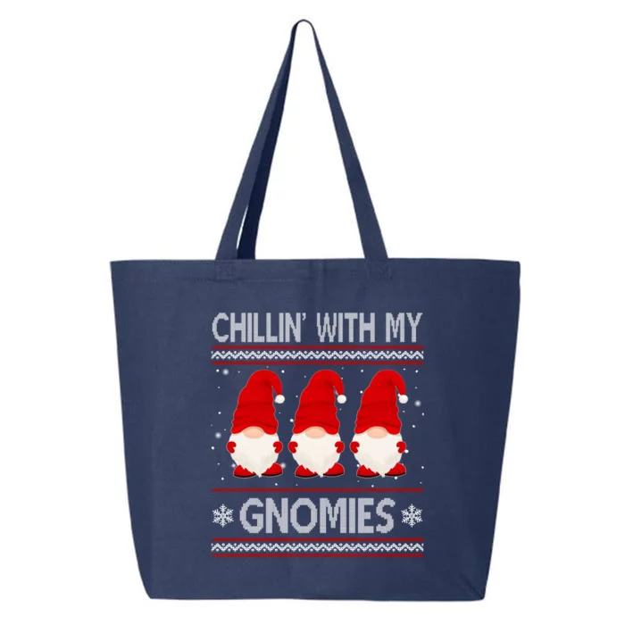 Chillin With My Gnomies Ugly Christmas 25L Jumbo Tote