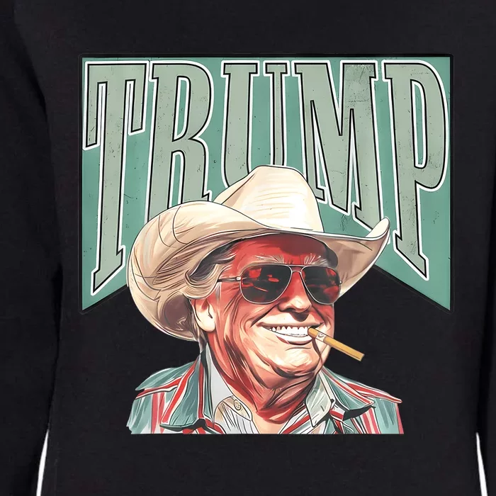 Cowboy Western Make America Great Trump Daddy Womens California Wash Sweatshirt